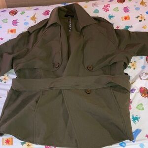 Tia Olive Green Trench Coat